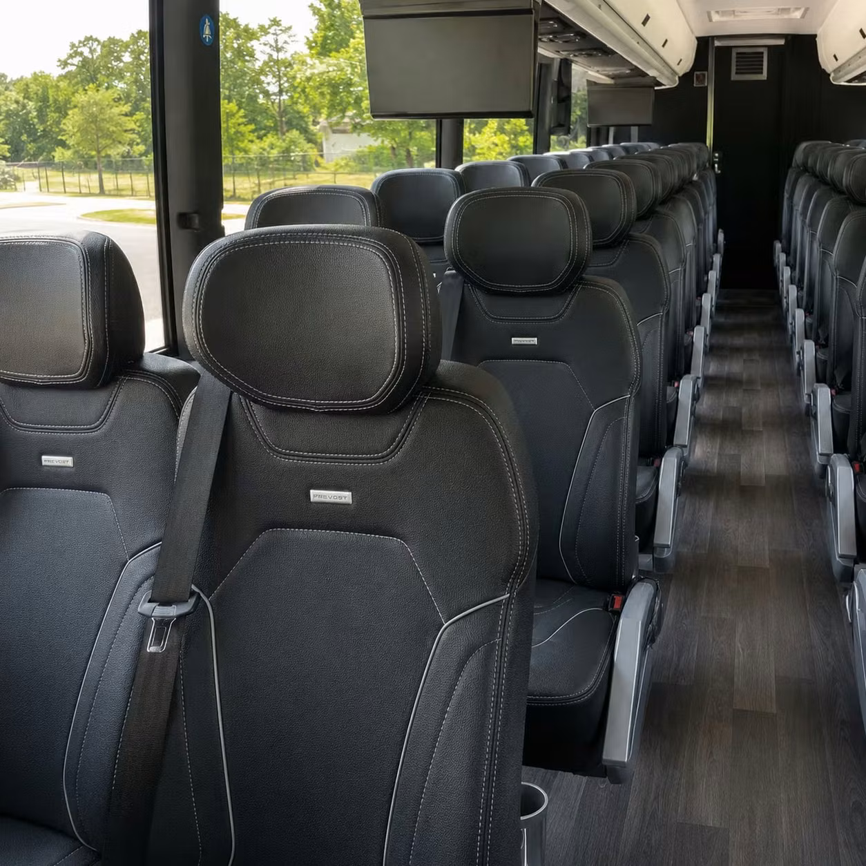 redding charter bus interior